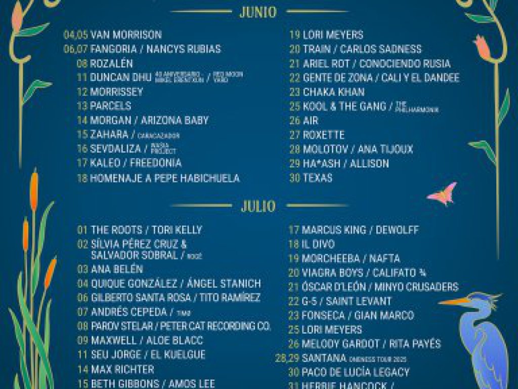 Noches del Botánico cartel 2025