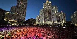 Actuaciones en la Plaza de España de las Fiestas del Orgullo LGTBI+ Madrid